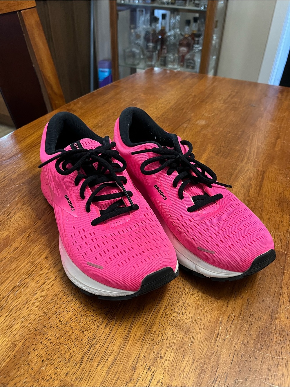 Brooks Women's Ghost 13 Running Shoes - Hot Pink with Black Accents